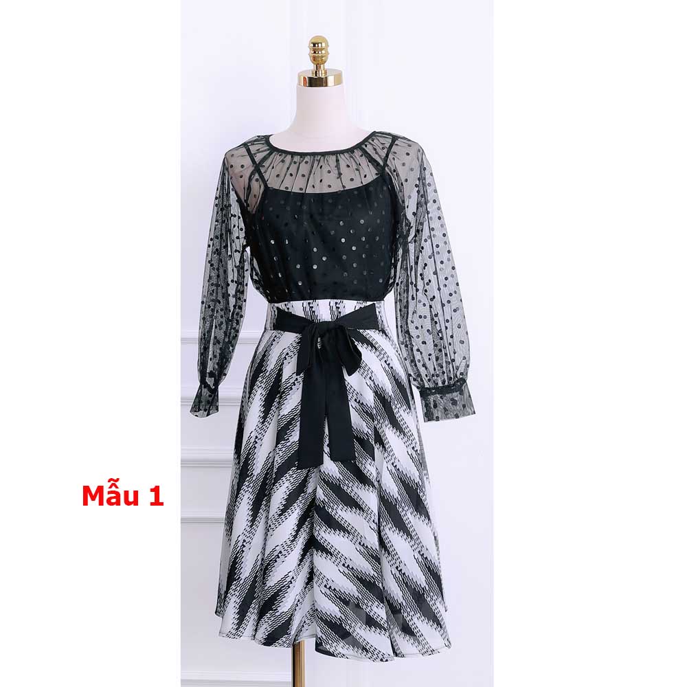 Chân váy nữ họa tiết cách điệu, chất voal nhẹ nhàng, nữ tính, dáng maxi, hàng thiết kế cao cấp TK Fashion - CVK198