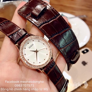 (Auth) ĐỒNG HỒ NỮ GUESS CASUAL BROWN CUFF