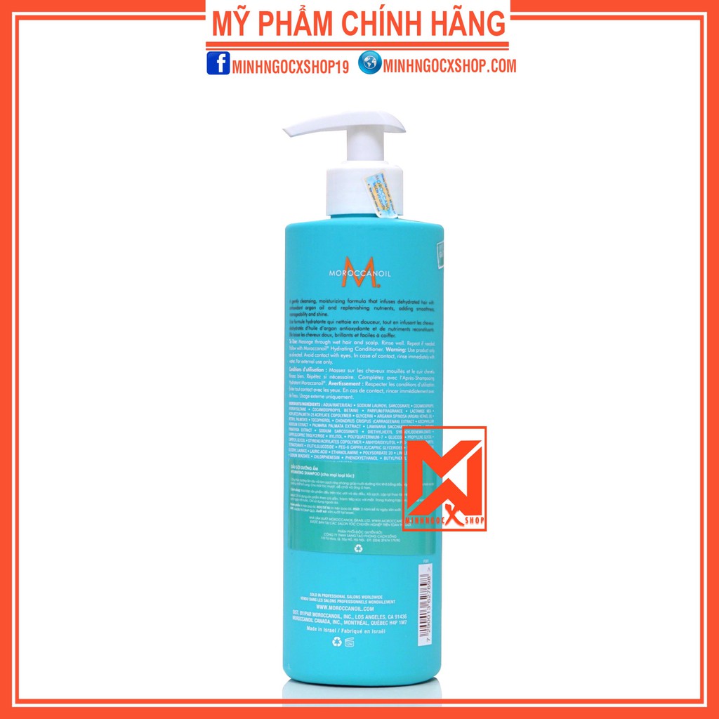 MOROCCANOIL DẦU GỘI DƯỠNG ẨM MOROCCANOIL HYDRATION 500ML CHÍNH HÃNG