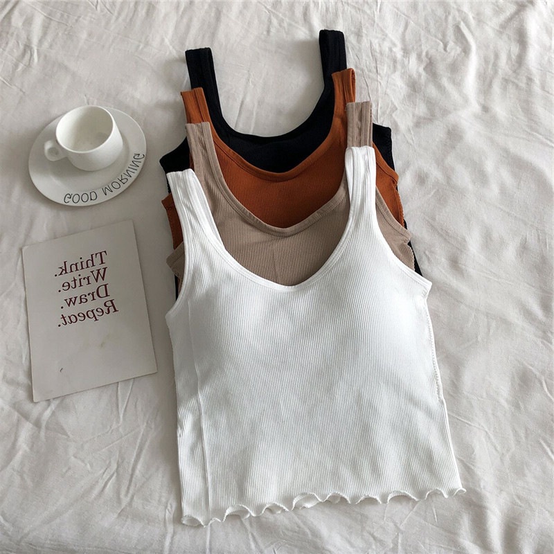 Áo tank top SUXI màu sắc đơn giản dễ phối đồ thời trang mùa hè dành cho nữ