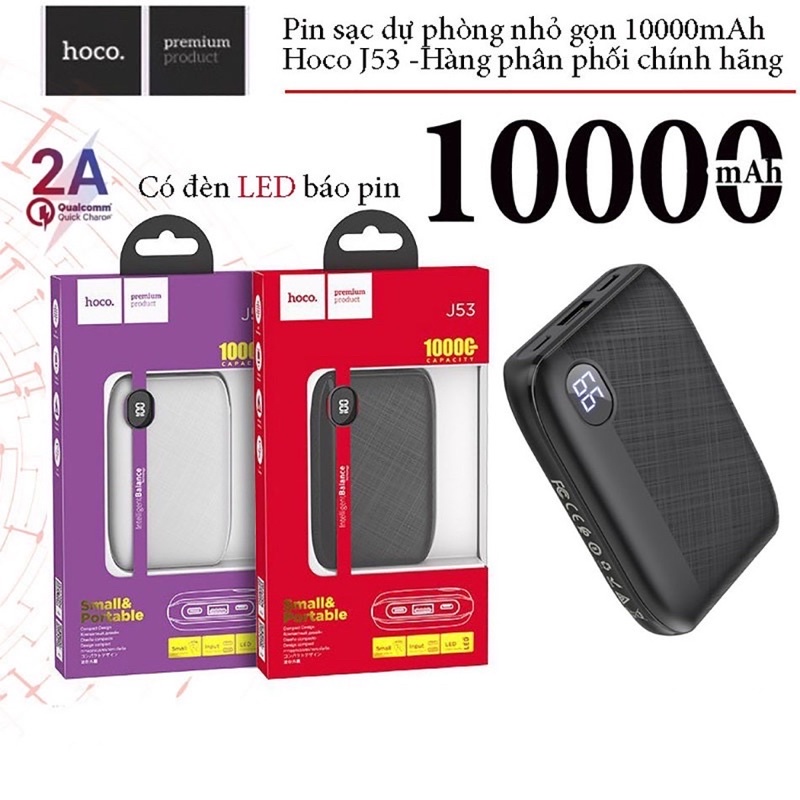 ✔FREESHIP✔PIN DỰ PHÒNG HOCO J53 10.000MAH Cho Điện Thoại iPhone XSMAX Samsung Huawei Xiaomi Oppo IPad Android-NOWSHIP