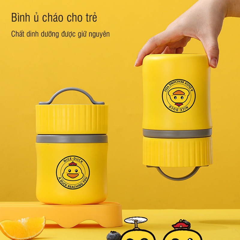 Bình Ủ Cháo Cho Bé Nice Inox 304 Nhựa Pp An Toàn Không Biến Dạng Rỉ Sét - TAA033