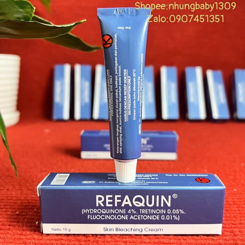 Kem Refaquin Hydroquinone 4% Tretinoin 0,05 % trắng các hắc sắc tố trên da.