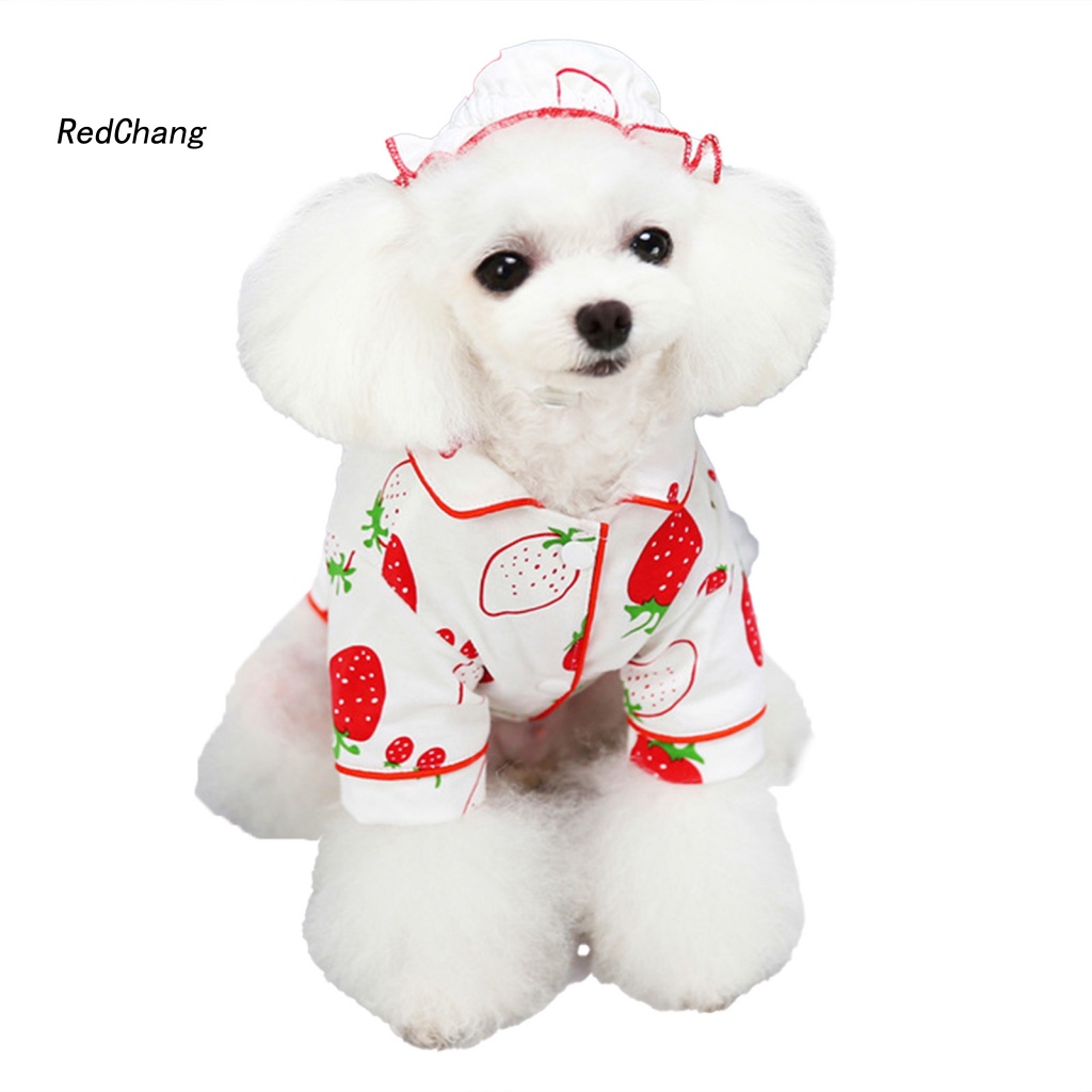 Rc ~ Bộ Đồ Ngủ Cho Cún Cưng Ấm Áp Tay Ngắn Màu Sáng
