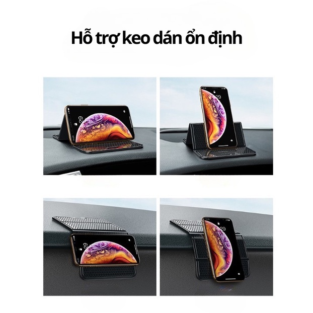 Khung Đệm Chống Trượt Ô Tô Dính 2 Mặt Đa Năng Kiêm Giá Đỡ Điện Thoại Ô Tô Trangdiemxe By-1128 3