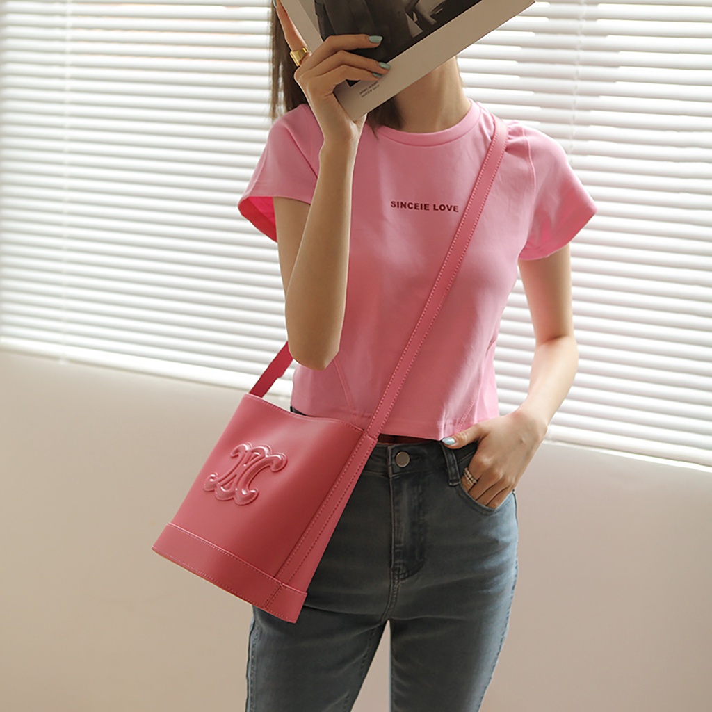 Túi Xách Nữ Đeo Chéo CE LINE Da PU Bucket Bag