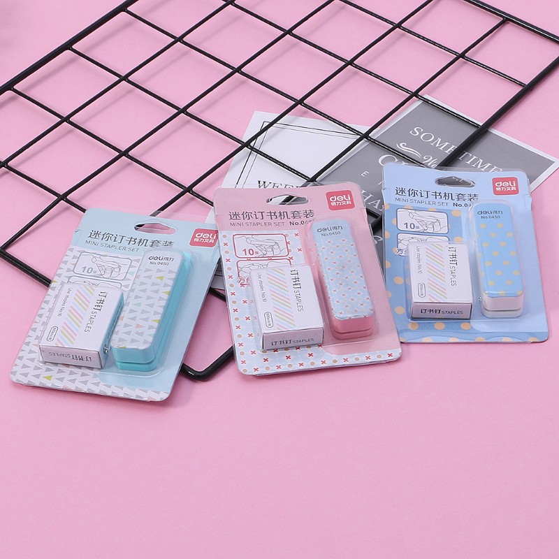 Bộ dập ghim mini 3 màu tiện lợi
