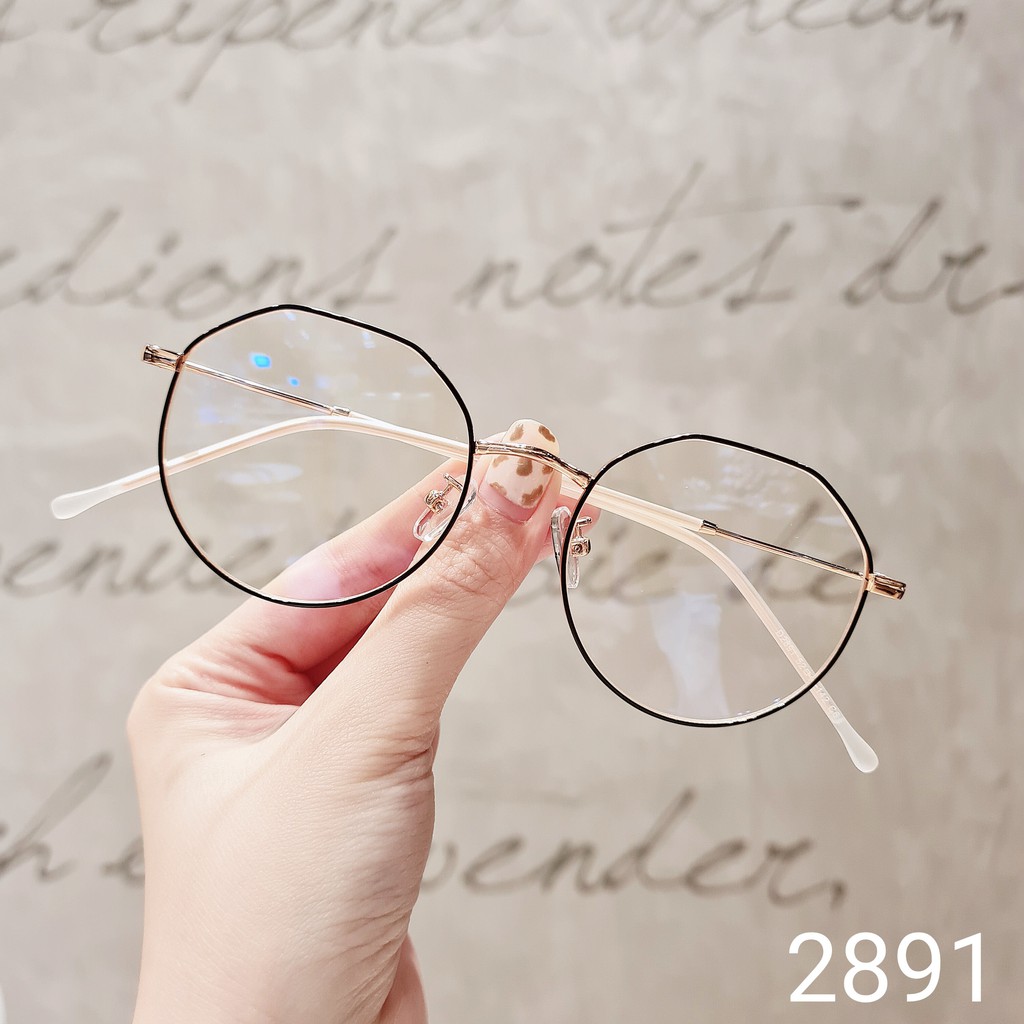 Gọng kính cận nam nữ Lilyeyewear mắt tròn kim loại thanh mảnh màu sắc thời trang 2891 | BigBuy360 - bigbuy360.vn