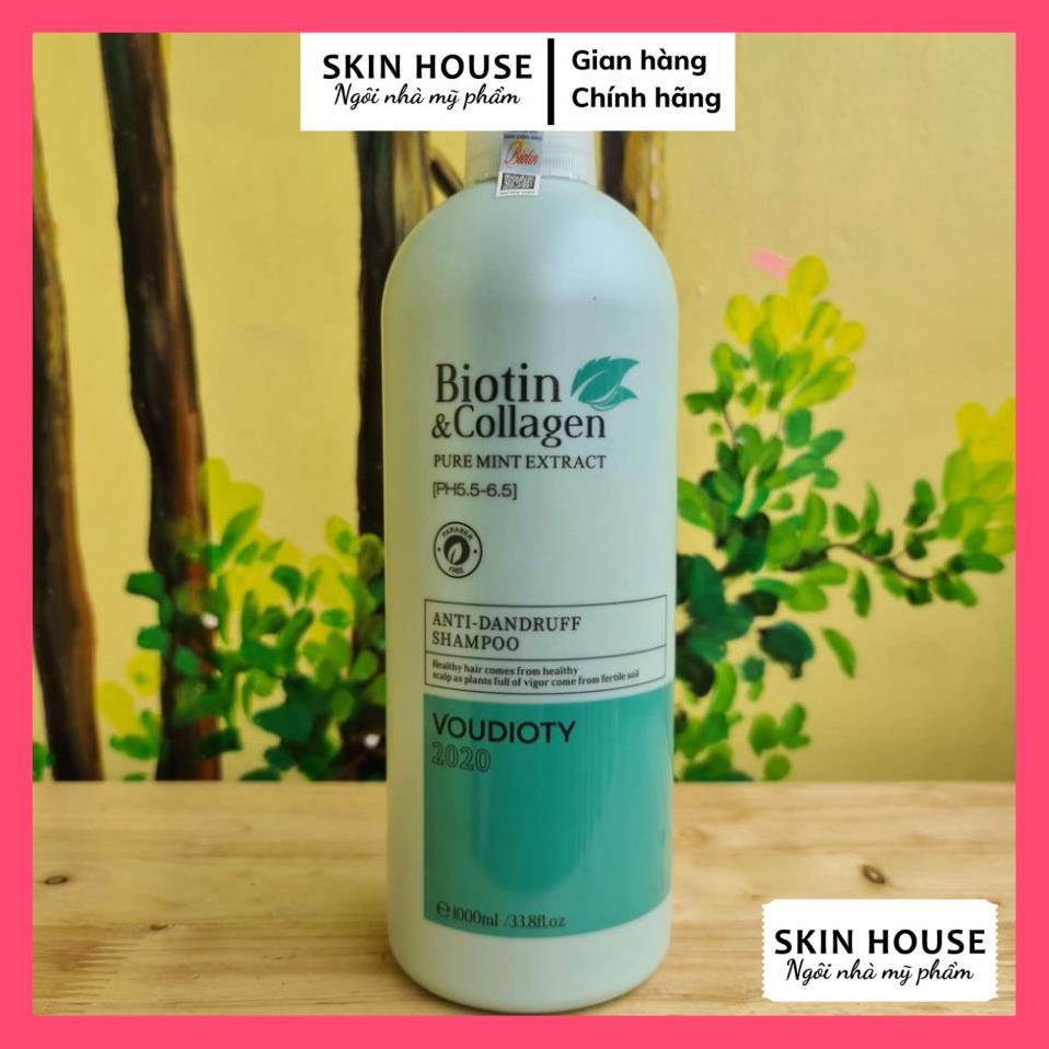 Cặp Dầu Gội Xả Biotin &amp; Collagen Xanh Dương Siêu Mềm Mượt Cho Tóc Khô