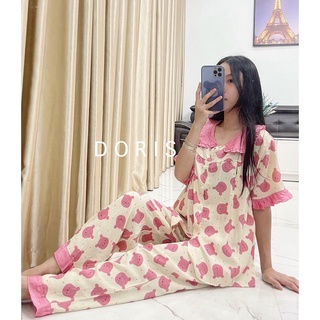 Bộ đồ bầu và sau sinh rẻ đẹp, thiết kế thời trang có khóa cho mẹ bầu mặc nhà