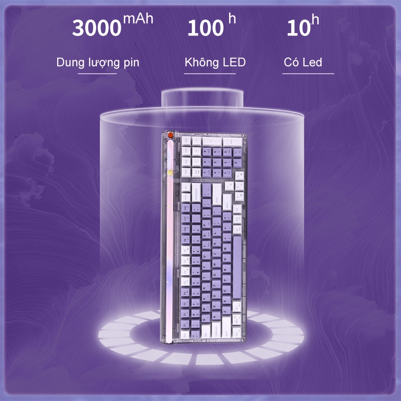 Bàn phím cơ không dây Newmen GM980 Nebula Gasket I Layout 100I Wireless I Bluetooth I USB Type C