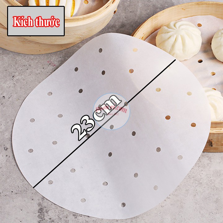 Set 200 tờ Giấy nến tròn đường kính 23cm lót nồi hấp 01050