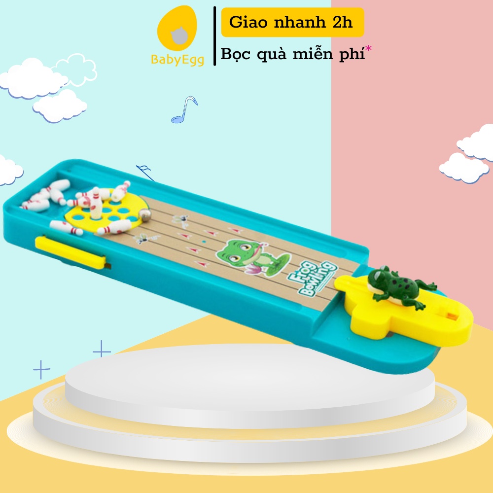 Ếch bắn bi bowling tương tác nhóm gia đình cho trẻ em bé trai bé gái đồ chơi trẻ em cho bé 3 4 5 6 7 8 tuổi Frog Bowling