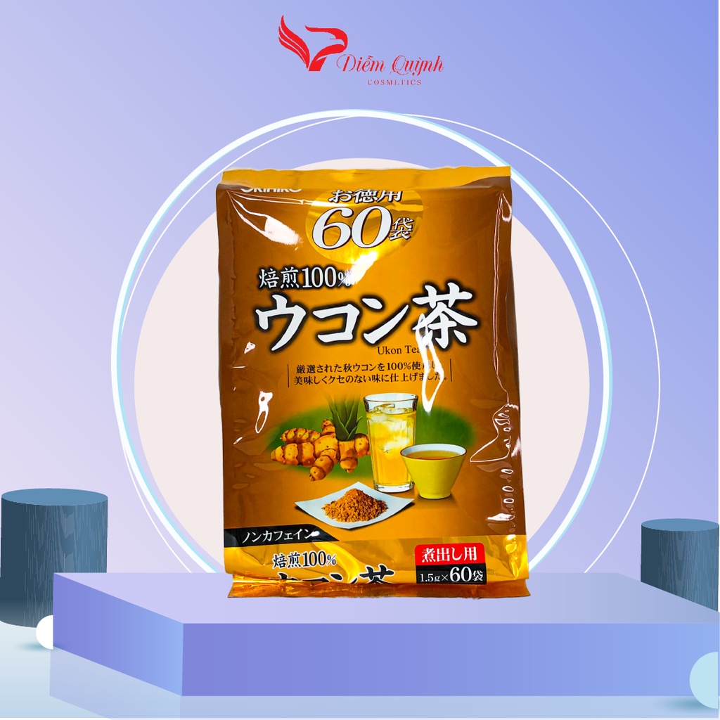 Trà nghệ Ukon Tea Orihiro Nhật Bản 60 gói - Trà nghệ giúp giải độc gan, bài tiết độc tố, phục hồi chức năng gan, tụy