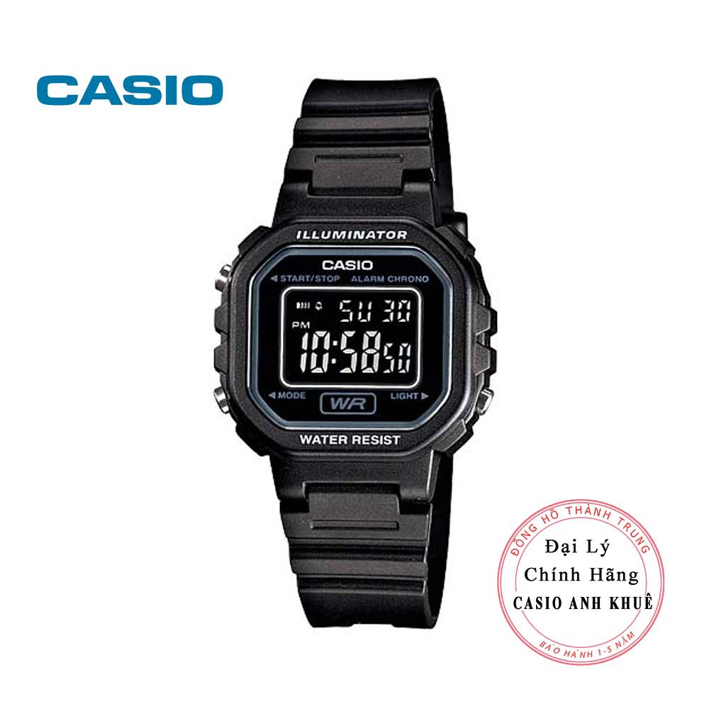 Đồng hồ điện tử nữ Casio LA-20WH-1BDF dây nhựa