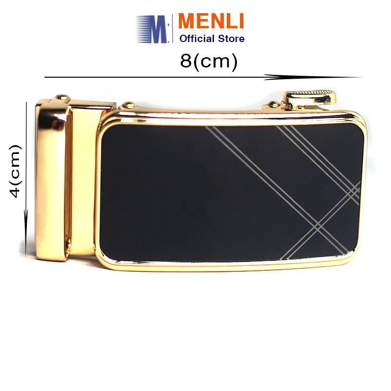 Mặt thắt lưng khóa tự động chính hãng MENLI MTLSM236 viền vàng cao cấp không gỉ