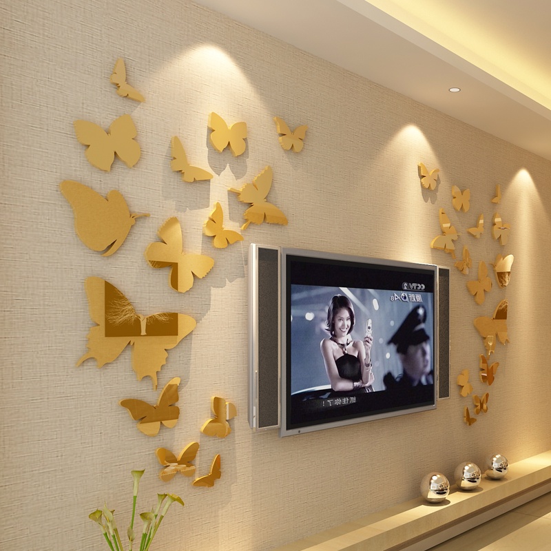 Tranh Mica Đàn bướm xuân Trang trí phòng khách, cửa hàng, phòng ngủ Nhiều Size - EPeBen