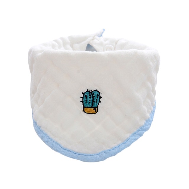 Yếm tam giác muslin organic cotton mềm mịn cho bé 0-3 tuổi
