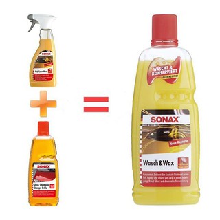 (TẶNG KHĂN LAU XE) Sonax Wash & Wax - Nước rửa xe
