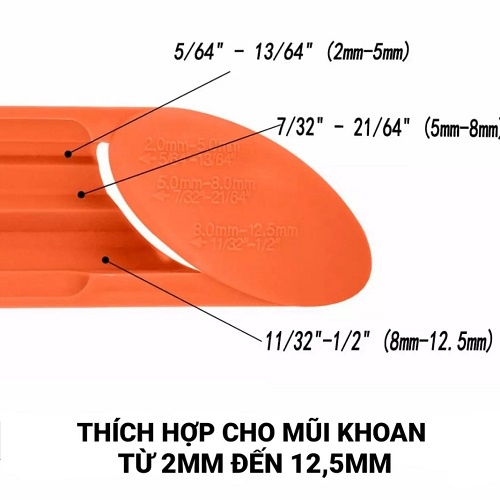 Dụng Cụ Mài Mũi Khoan Kết Nối Với Máy Khoan Phù Hợp Nhiều Size Mũi Khoan Từ 2mm Đến 12.5mm