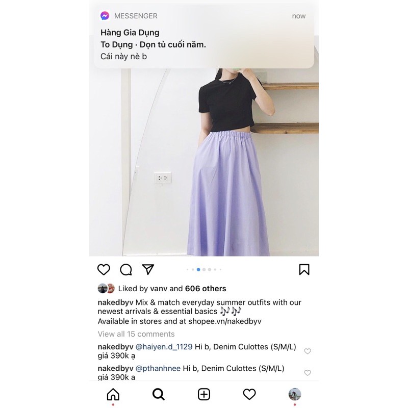 Chân váy đen NAKEDbyV