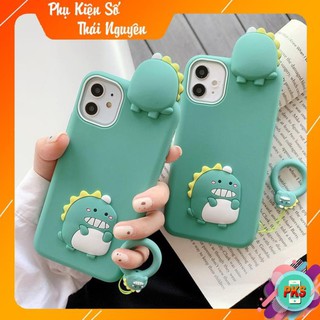 Ốp lưng Iphone thú leo 2 khủng long xanh kèm móc đeo 6/6plus/6s/6s plus/6/7/7plus/8/8plus/x/xs/xs max/11/11 promax