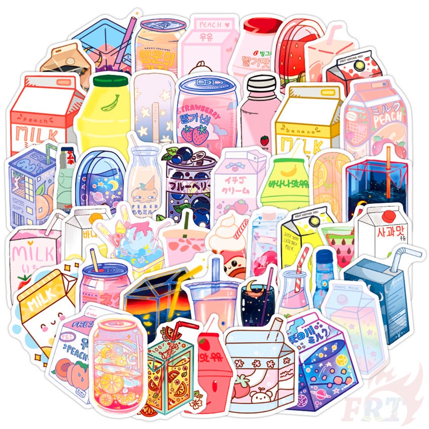 ❉ Miếng Dán Hình Đồ Uống I Want A Drink Series 02 Vui Nhộn ❉ Bộ 50 Miếng Dán Trang Trí Vali Laptop Ván Trượt DIY Thời Trang