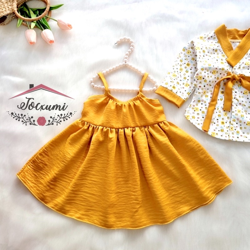 [SET RỜI] VÁY HANBOK VÀNG HOẠ TIẾT HOA NHÍ XINH XẮN [THIẾT KẾ]