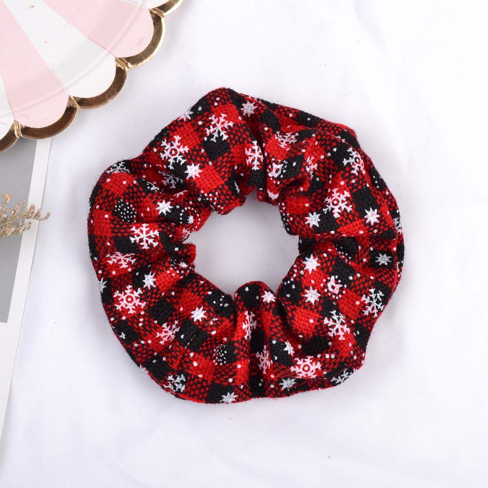 Scrunchies Noel Dây Cột Tóc Co Giãn Màu Sắc Ngẫu Nhiên Phong Cách Hàn Quốc Cho Nữ