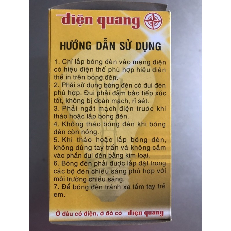 Bóng đèn sợi đốt 60w Điện Quang, bóng đèn dây tóc Điện Quang