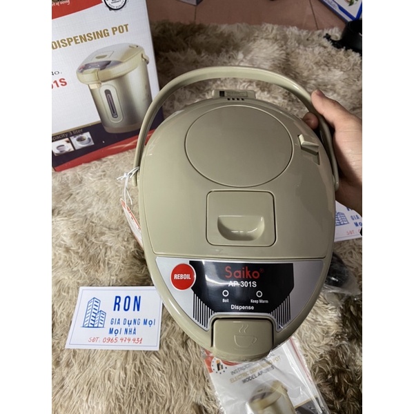 Bình thủy điện 3L SAIKO AP301S bảo hành 12 tháng