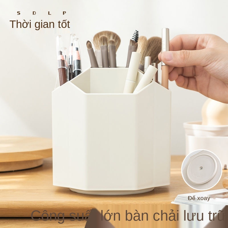 Hộp lưu trữ bàn chải trang điểm xoay nâng cao làm đẹp lông mày bút chì đánh bóng mắt lưu trữ giá trị cao ròng người nổi