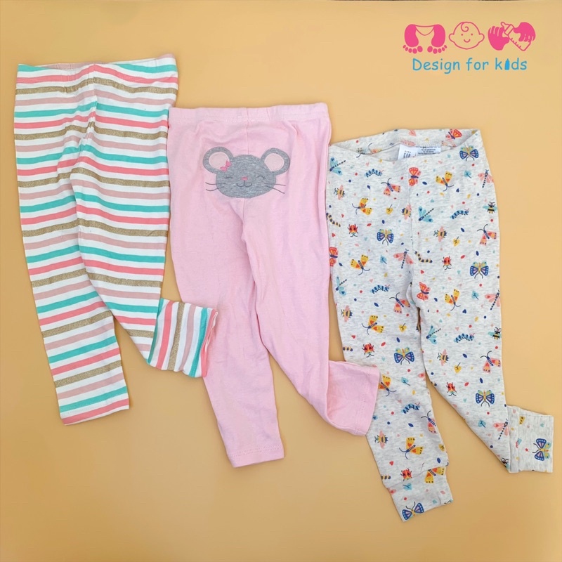 (Size 12-18m) Quần dài quần legging xuất dư các hãng cho bé trai và bé gái