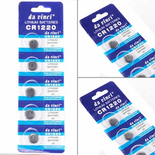 5ps 3V CR1220 DL1220 ECR1220 Nút Cell Đồng Xu Pin Cho Đồng Hồ hengma