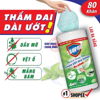 [SALE SỐC] Khăn Ướt Läupro Lau Vật Dụng ĐA NĂNG | Loại Cặn Bẩn Dầu Mỡ Nấm Mốc | CHỨA CỒN | KHÁNG KHUẨN | Laupro