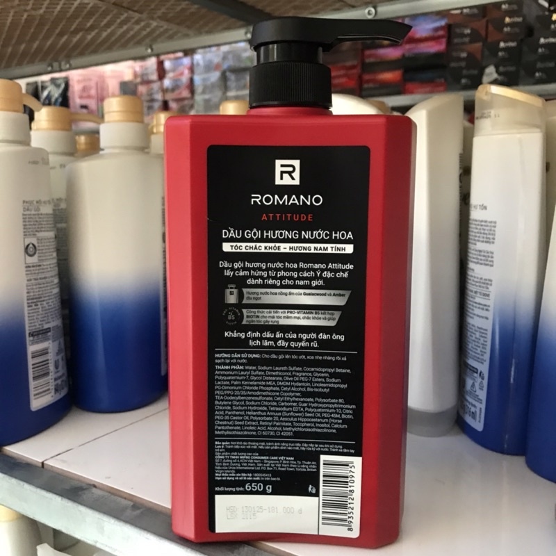 Dầu gội hương nước hoa Romano Attitude 650g