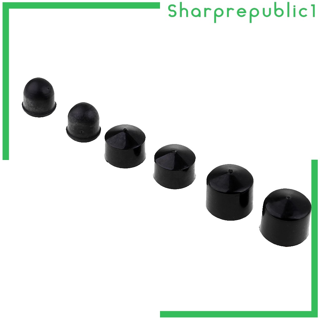 [shpre1] 6 Pieces Skateboard Pivot Cups Replacement for Skate Longboard Hardware, Pro Rubber Pivot Cups, 3 Sizes, Durable, Wear-resistant