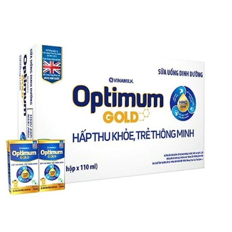 Thùng 48 hộp sữa bột pha sẵn Optimum gold 110ml( mau từ 2 thùng tặng Gấu optimum)