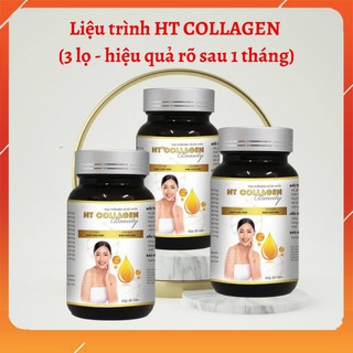 [ NHẬP KHẨU ĐỨC] Compo Liệu Trình 3 Hộp Viên Uống Trắng Da, Bổ Sung Collagen HT COLLAGEN hiệu quả sau 1 tháng