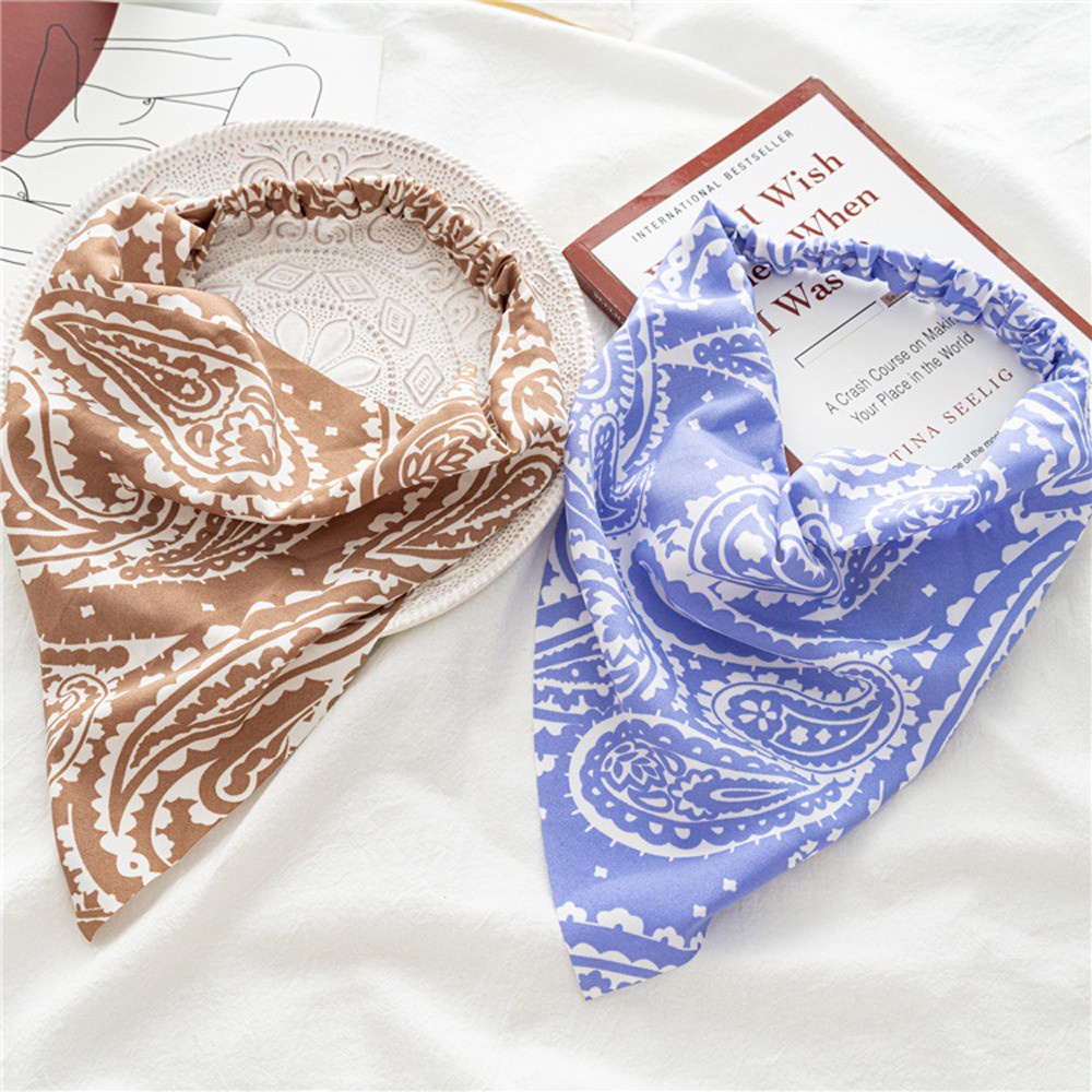 Băng Đô Turban Co Giãn In Họa Tiết Tam Giác Nhiều Màu Sắc Cổ Điển Thời Trang Cho Nữ