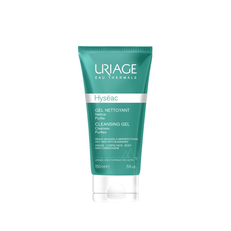 URIAGE Hyseac Cleansing Gel: Gel Rửa Mặt Cho Da Dầu, Mụn, Hỗn Hợp