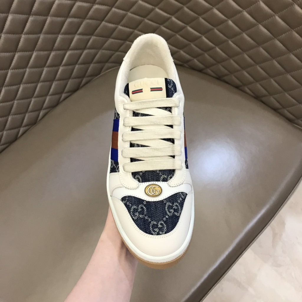 Giày sneakers nam da thật GUCCI GG GC thiết kế cổ điển, nhẹ nhàng