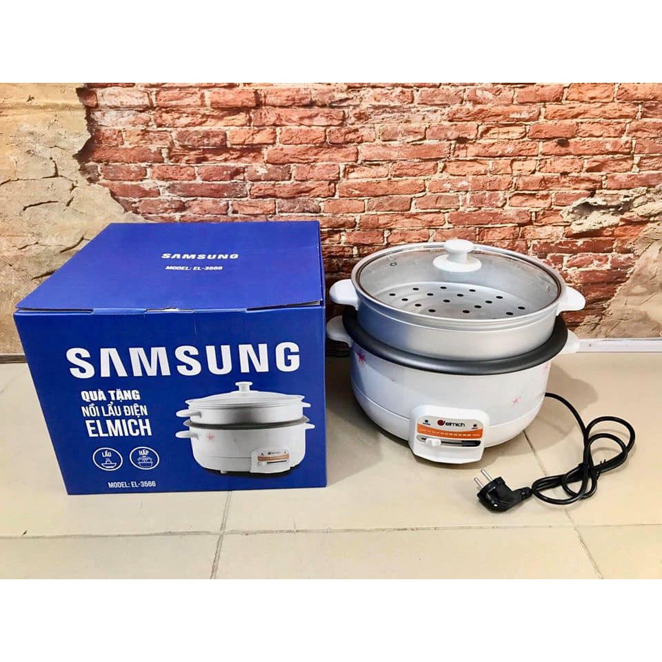 Nồi lẩu hấp điện Elmich EL3566 - Hàng chính hãng