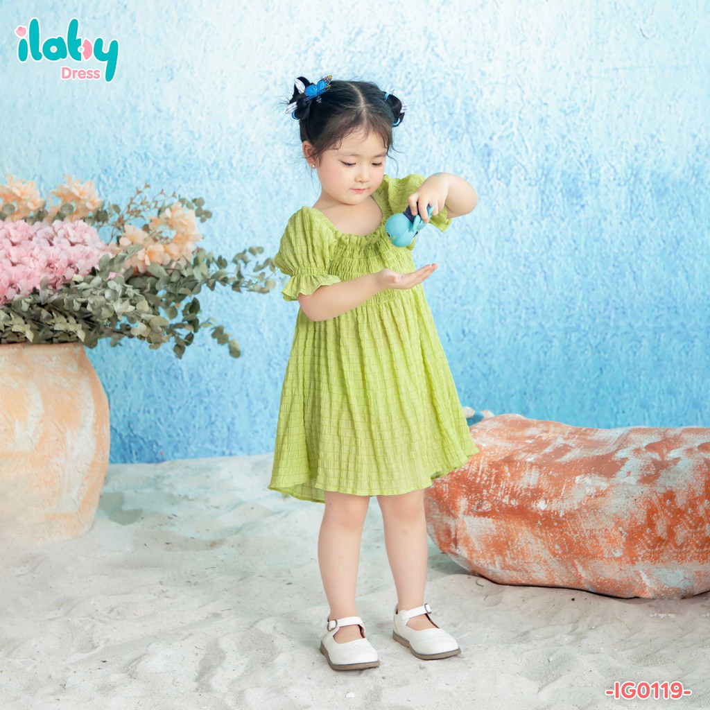 Váy cho bé gái ILABY Váy xốp nhún chun ngực điệu đà cho bé [10IG01190421]