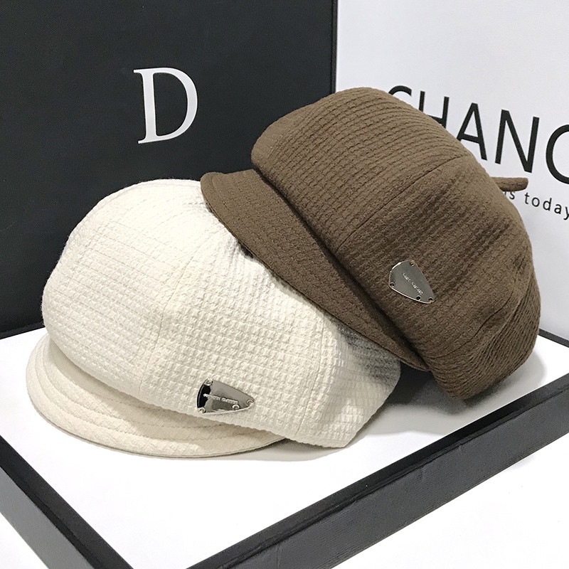 Mũ Beret Vành Ngắn Màu Đen Phong Cách Anh Quốc Thời Trang Mùa Thu Cho Nữ