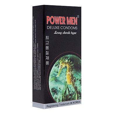 [CHÍNH HÃNG] Bao cao su POWERMEN LONG SHOCK - Cao Cấp Chính Hãng Hàn Quốc - Hộp 12c