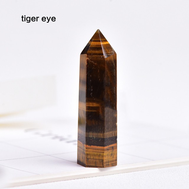 Trụ đá mắt hổ thanh tẩy không gian, tarot, Reiki, thiền định (4-5cm)