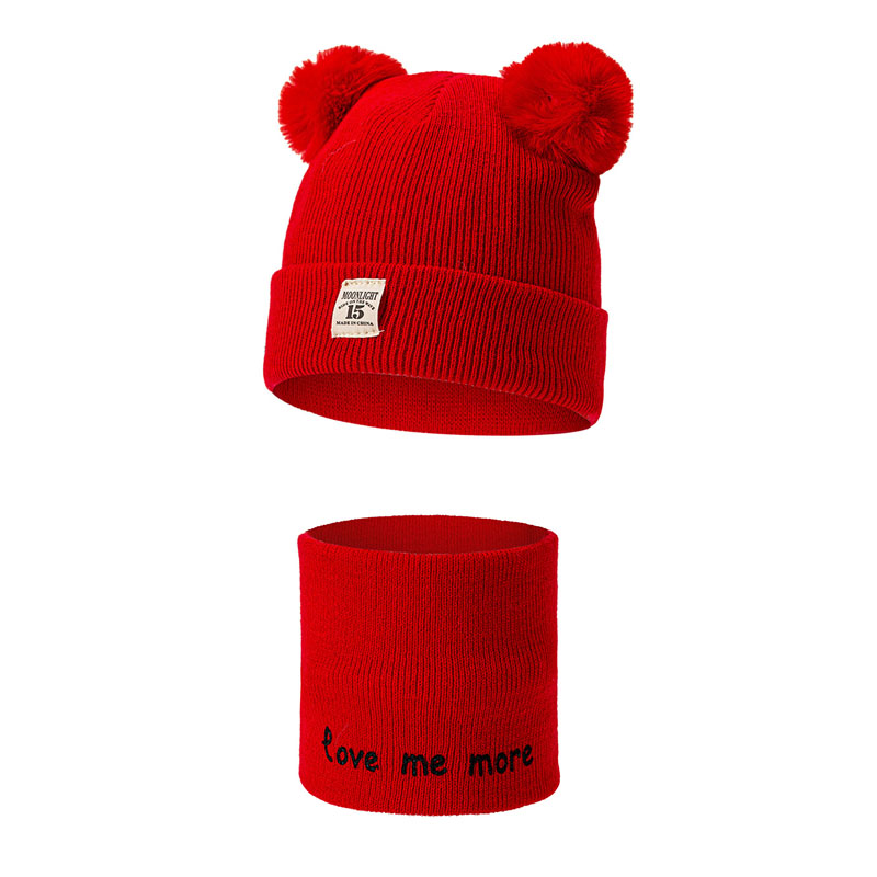 Mũ beanie Trùm Đầu Đính Quả Bông Dễ Thương Cho Bé