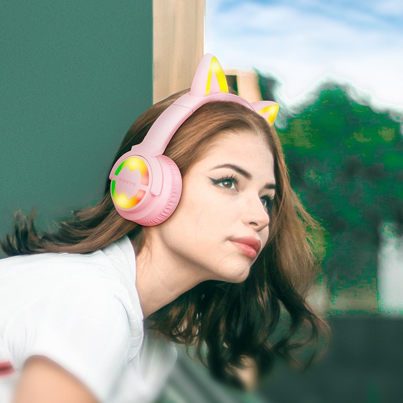 Tai nghe Mèo chụp Cat EAR Hoco W27 / CXT B39 / Borofone BO15, headphone bluetooth V5.0 &quot;chính hãng&quot; - Quà tặng dễ thương