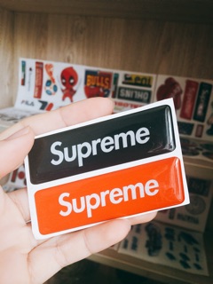 Miếng Dán Sticker Supreme xe máy, mũ bảo hiểm